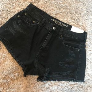Black American Eagle high-rise festival shorts